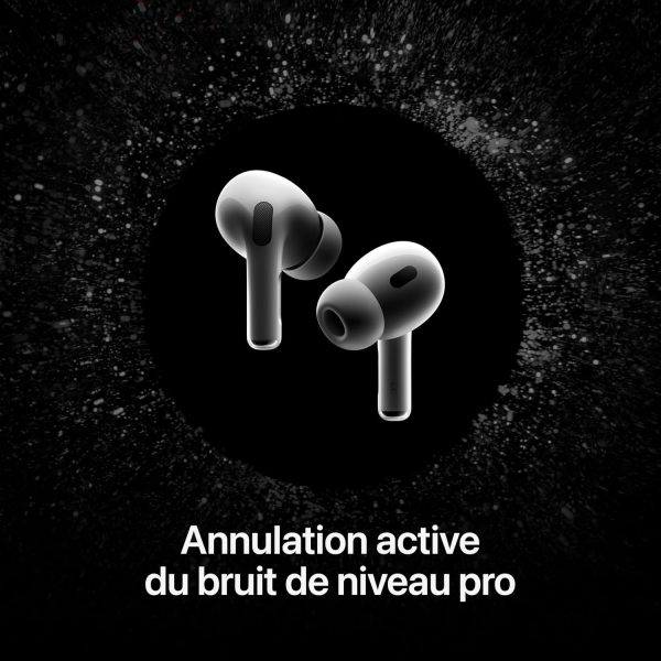 Apple AirPods Pro 2 Wireless Earbuds, Bluetooth Headphones, Active Noise Cancellation, Transparency, Personalized Spatial Audio, High-Fidelity Sound, H2 Chip, USB-C Charging