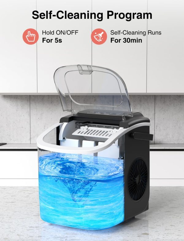 Celebrate with Us Anniversary Limited-Time & Limited-Quantity Deal AED 99.00د.إ:CROWNFUL Ice Maker Countertop, Portable Self-Cleaning Ice Maker Machine with Handle, Scoop and...