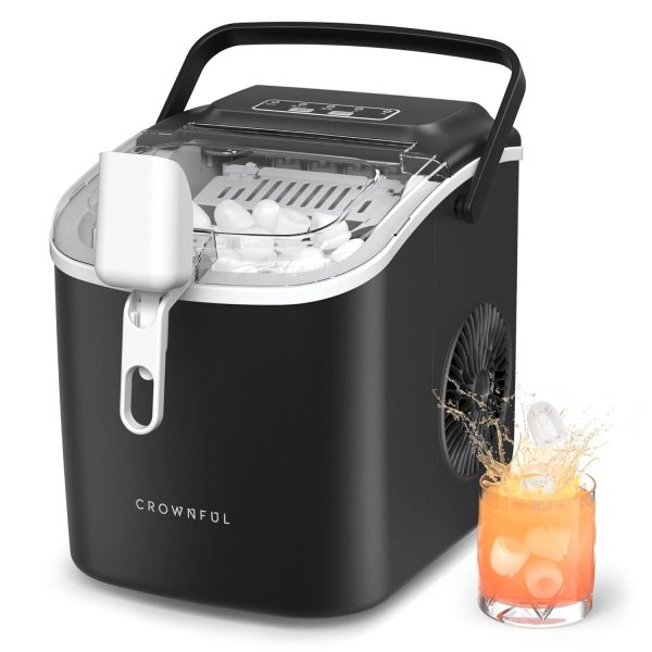 Celebrate with Us Anniversary Limited-Time & Limited-Quantity Deal AED 99.00د.إ:CROWNFUL Ice Maker Countertop, Portable Self-Cleaning Ice Maker Machine with Handle, Scoop and...