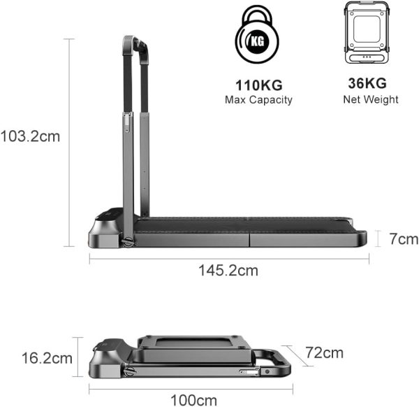 Limited-Time Sale for Summer Surprises AED 89د.إ:KingSmith WalkingPad R2 Foldable Treadmill Running and Walking 2 in 1 Walking Pad With Manual Automatic Non-Slip Small Portable...