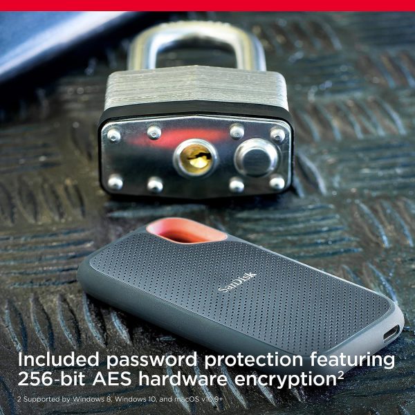 Limited-Time Sale for Summer Surprises AED 99د.إ:SanDisk 4TB Extreme Portable SSD Up to 1050MB/s USB C, USB 3.2 Gen 2 External Solid State Drive SDSSDE61 4T00 G25, Blue, SanDisk...