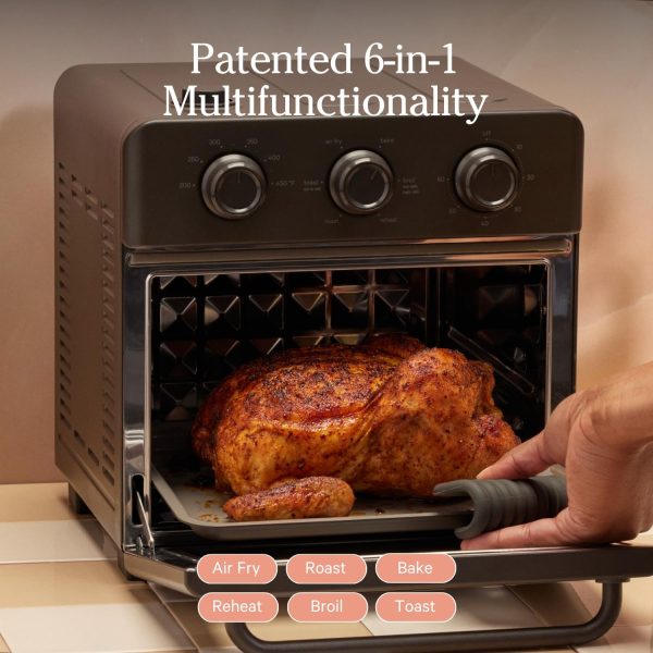 Our Place Wonder Oven | 6-in-1 Air Fryer & Toaster Oven with Steam Infusion | Compact, Countertop Friendly, Fast Preheat, Multifunctional | Air Fry, Toast, Roast, Bake, Reheat &...