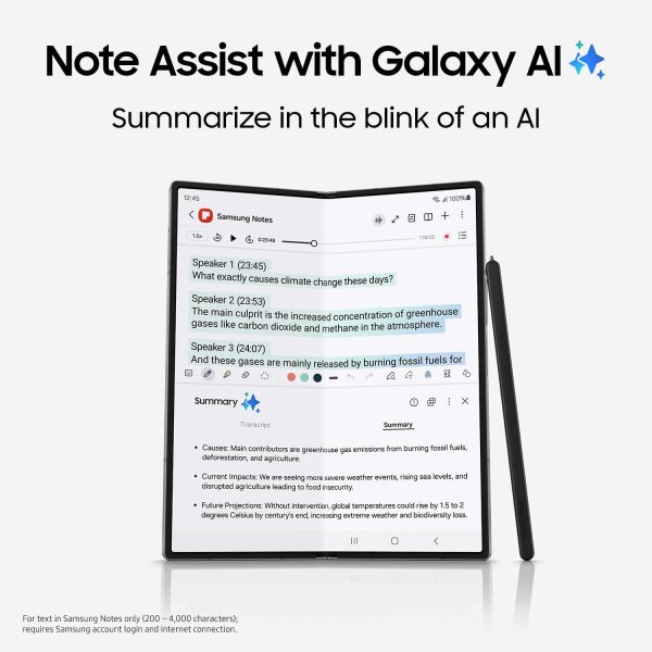 SAMSUNG Galaxy Z Fold 6 AI Cell Phone, 512GB Unlocked Android Smartphone, Circle to Search, Handsfree Live Interpreter, AI Photo Edits, Large Screen