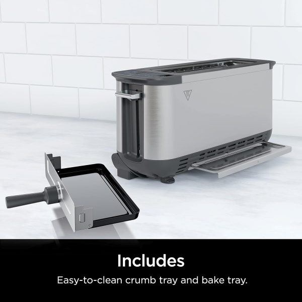 Summer Final Clearance Just AED 89د.إ:Ninja ST101 Foodi 2-in-1 Flip Toaster, 2-Slice Capacity, Compact Toaster Oven, Snack Maker, Reheat, Defrost, 1500 Watts, Stainless Steel, 6...