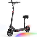 Summer Final Clearance Just AED 99د.إ：EVERCROSS H5 Electric Scooter, Electric Scooter for Adults with 800W Motor, Up to 45KM/H & 40KM-10'' Solid Tires, Scooter for Adults with...