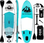 Summer Final Clearance Just AED 99د.إ：Roc Inflatable Stand Up Paddle Boards with Premium SUP Paddle Board Accessories, Wide Stable Design, Non-Slip Comfort Deck for Youth & Adults