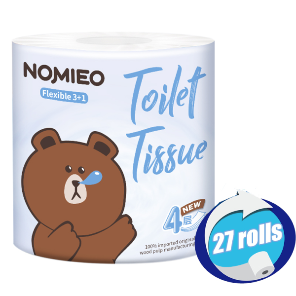 【While stocks last!】Nomieo Toilet Paper 27 Rolls 4plys Ultra Soft Toilet Tissue