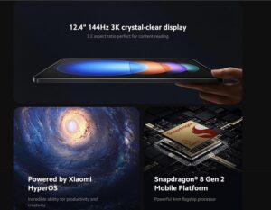 While Stocks Last：Xiaomi Tablet Xiaomi Pad 6S Pro 12.4 Snapdragon 8 Gen2 12.4" 3K 144Hz Display Hyper OS 10000mAh 120W Super Fast Charge Tablet PC
