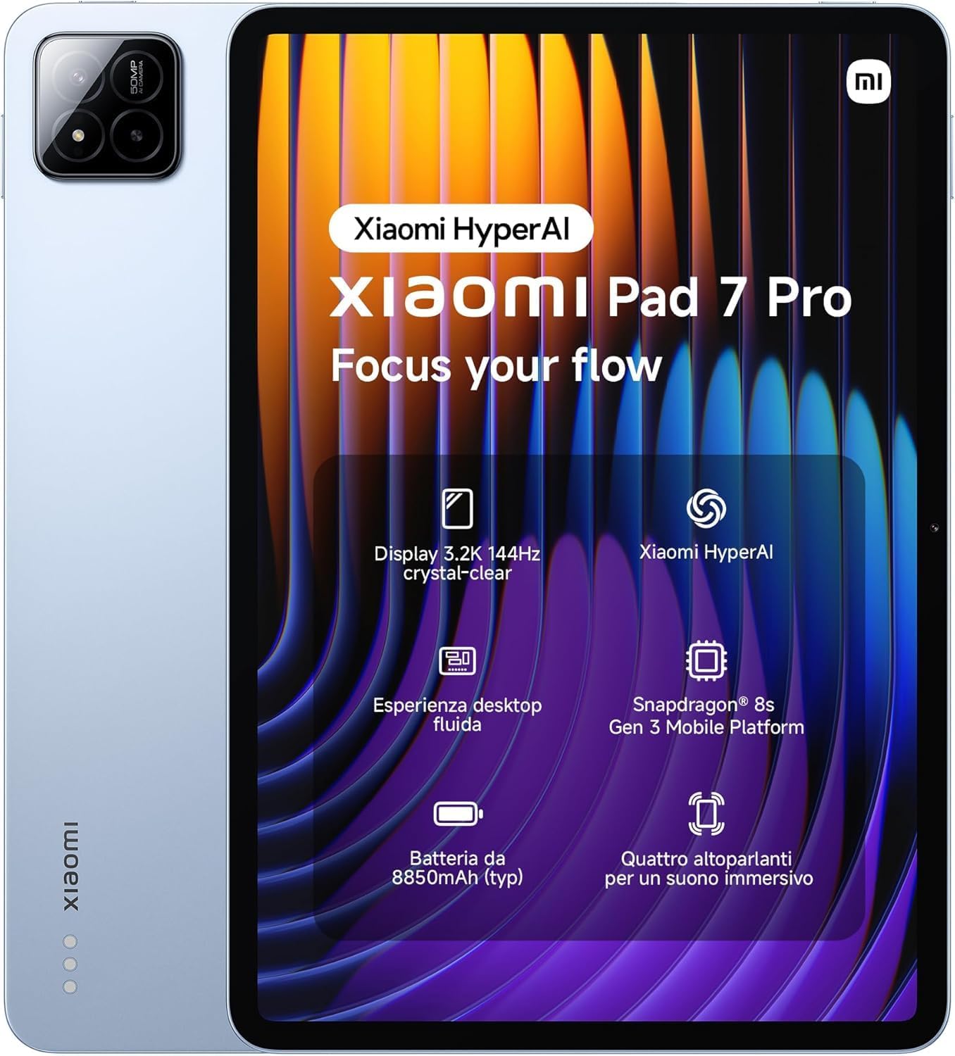 Xiaomi Pad 7 Pro Ai WiFi Version Global (No Calls or Text) 11.2 inches 3.2K 144Hz 8850mAh Bluetooth 5.4 Four Speakers 50 Mp Cam Model 24091RPADG (512GB + 12GB)